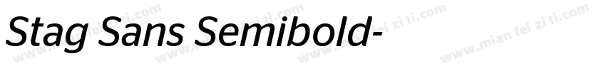 Stag Sans Semibold字体转换